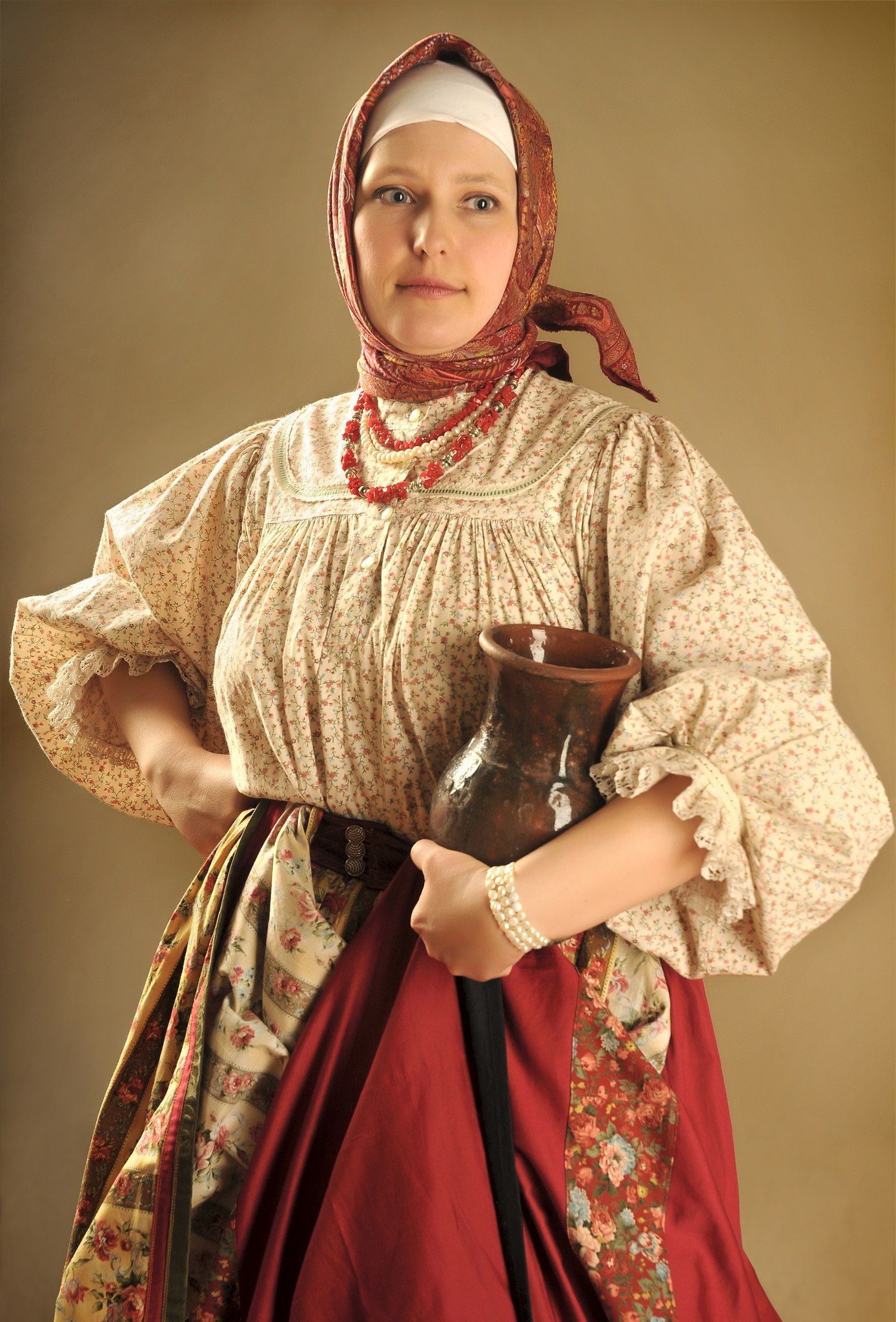 Girls in Slavic costumes in Suqiang